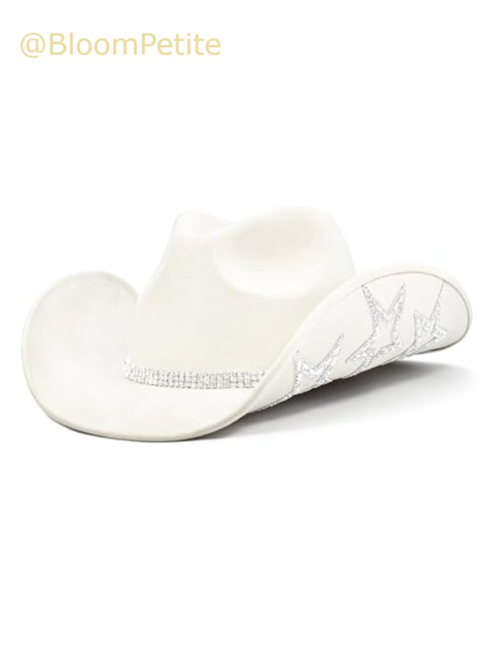 Rhinestone Cowgirl Hat Felt Western Wide Brim Bachelorette Party